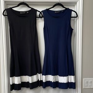Elegant Black and Navy Sleeveless Dresses